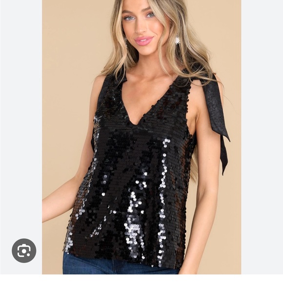 Black Sequin Tank - Picture 1 of 4